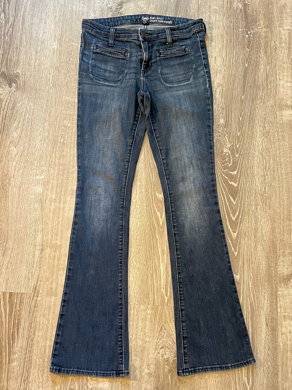 Gap Size 4 27 Blue Baby Boot Denim Flare Bootcut Jeans Cotton Blend